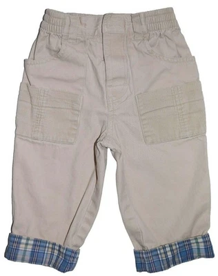 Usado en Excelente Condición Gymboree 12 - 18 Meses Cintura Elástica Tostado Cuadros Algodón Caqui Pantalones Foto 1 de 2