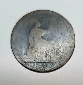 Gran Bretaña 1862 un centavo bajo grado - Imagen 1 de 2