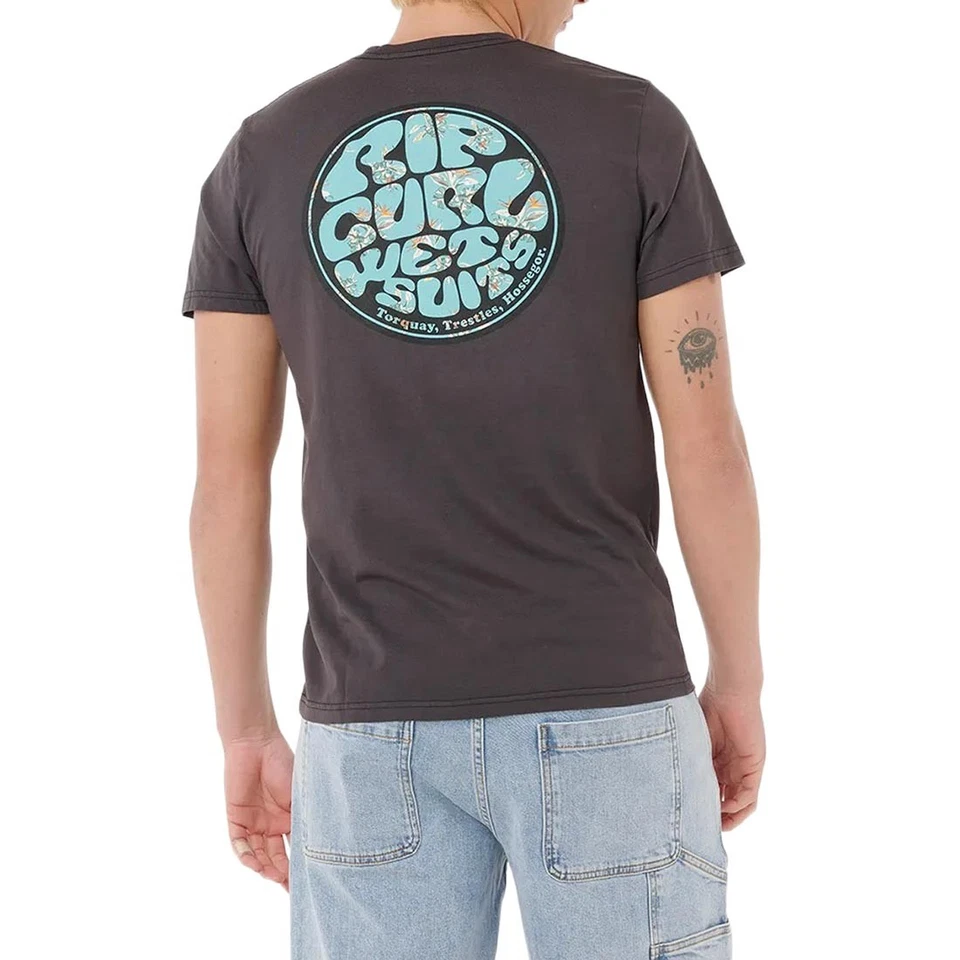 Rip Curl Wettie Passage Icon Camiseta S/S - Phantom - Imagen 1 de 4