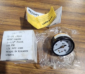 NEW Ametek SPEC 1663991-1/2" P500K 100PSI 1/8" NPT Pressure Gauges - Picture 1 of 6
