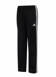 Adidas Boys 3 Stripes Black w White Stripe Performance Track Pant Size 8 Black - Picture 1 of 2