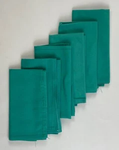 Napkins Solid Green 21 x 21 inch Lot of 6 - Picture 1 of 3