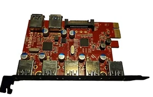 inateck KTU3FR-502U Rev:2A 5 USB 3.0 Ext 2 Int Port PCIe I/O Expansion Adapter - Picture 1 of 3