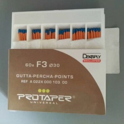 Dentsply Protaper Univeral Obturation Gutta Percha Points F3 60 Points Per Pack - Image 1 of 3