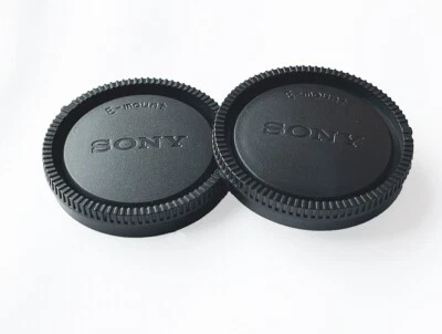 Camera Body & Rear Lens Cap for Sony E Mount NEX  Body & Lens SONY logo UK STOCK - Image 1 of 4