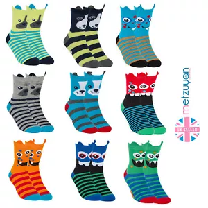 Niños Monstruos Lindos Coloridos Divertidos Extraños Geniales Calcetines Novedad Algodón Orejas Ricas 6-3.5 - Imagen 1 de 56