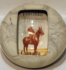 Vintage TARAX INFINITY Paperweight RCMP Lucite Shadowbox Handcrafted Canada 3" - Picture 1 of 8