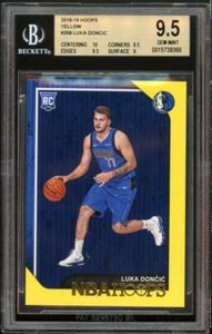 Luka Doncic Rookie Card 2018-19 Hoops Yellow #268 BGS 9.5 (10 9.5 9.5 9)