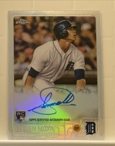 2015 Topps Chrome Rookie Autographs Refractor #AR-SM Steven Moya #/499 RC AUTO