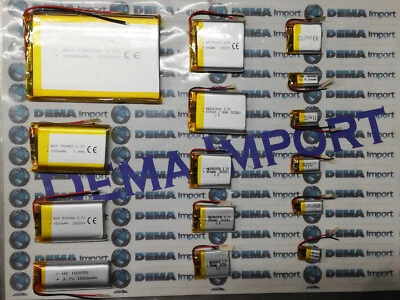 BATTERIE al polimeri di litio a celle 3,7 volt per varie mAh DIGITAL modellismo  - Immagine 1 di 4