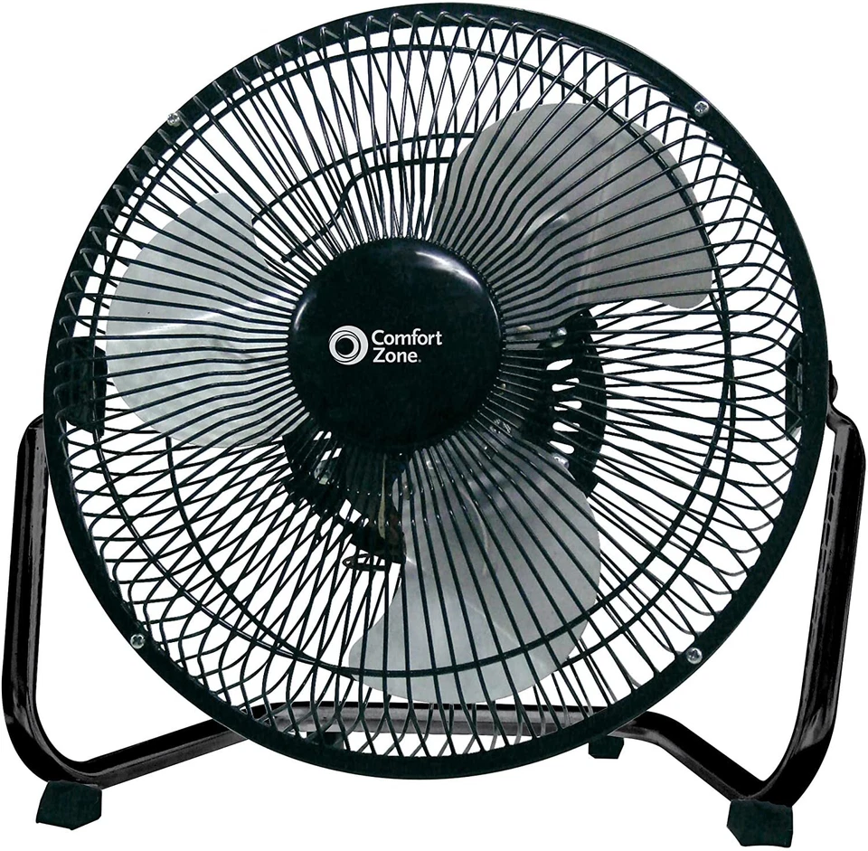 Comfort Zone 9 Inch 3 Speed High Velocity Air Cooling Floor Fan NEW EXPEDITED  - Image 1 of 1