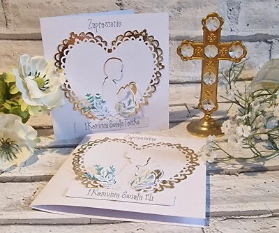 First Holy Communion invitation Zaproszenia na Pierwsza Komunie Swieta x - Image 1 of 4