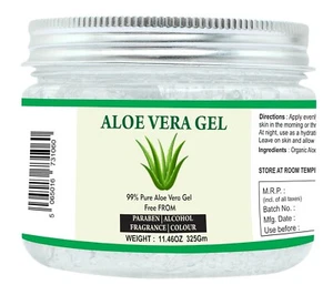 Gel de aloe vera natural 99 % puro para hidratar el cuidado de la piel y el cabello facial 11,46 oz - Imagen 1 de 11