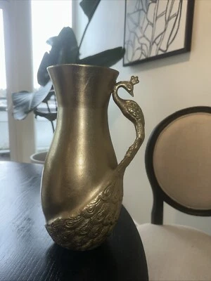 Impresionante jarrón dorado pavo real umbral Target 12x6 Foto 1 de 4