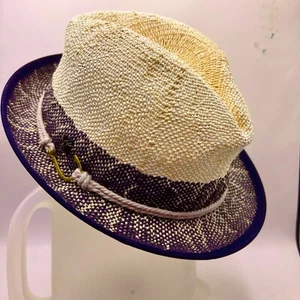 Sombrero Tommy Bahama Sombrero de Paja de Papel. Banda de cuerda con gancho alrededor de la corona - Imagen 1 de 5