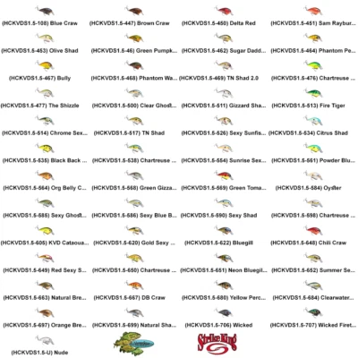 Señuelo de pesca SILENCIOSO Strike King Crankbaits HCKVDS 1.5 Square Bill Foto 1 de 4