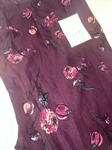 Lularoe TC2 Tall Curvy Leggings Purple Pink Pansy Peony Roses Iris 🌹 18-22 New - Picture 1 of 9