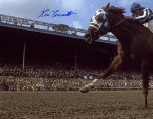RON TURCOTTE SIGNED HANDSIGNIERT 11x14 FOTO TRIPLE CROWN SEKRETARIAT BECKETT BAS - Bild 1 von 3