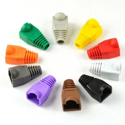 RJ45 Connector Boot Cat5e Cat6 Ethernet Network Patch Cable ends Cover BOOTS lot - Image 1 of 4