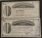 Great Falls MT 1890's Police Fund Checks Lot of 2