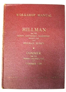 HILLMAN Minx Husky COMMER Car Owners Workshop Manual 1956 #WSM 108 KG 255 - Picture 1 of 10