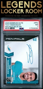 2020 Panini Donruss Elite Pen Pals #PP2 Tua Tagovailoa Pen Pals-Blue Ink PSA 7 - Picture 1 of 2