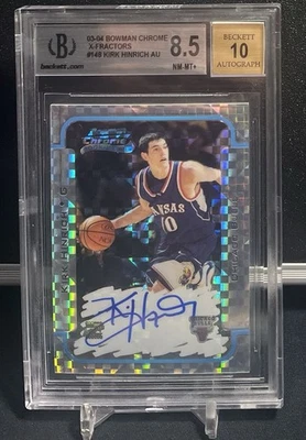 2003-04 Bowman cromo Kirk Hinrich radiocontrol novato X-Fractor #d/25 BGS 8,5 10 gemas automático Foto 1 de 2