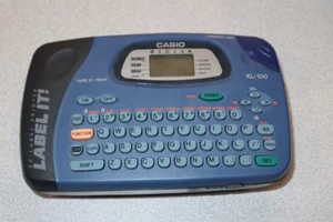 Casio EZ-Label Printer KL-100 - Label It! 9MM Tape Included - Blue - Picture 1 of 2