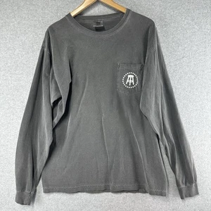 Barhocker Sport Komfort Farben Unisex grau Langarm Tasche T-Shirt USA (L) - Bild 1 von 8