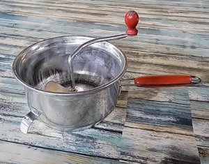 Vintage Foley Food Mill Red Handles Metal Kitchen Utensil Tool - Picture 1 of 8