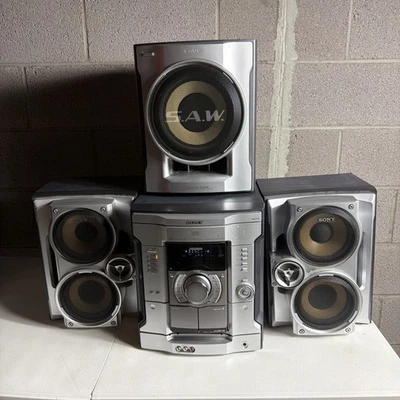 Vintage Sony AM/FM/Cassette/3-CD Compact Hi-Fi  MHC-GX45 Disc Tray Broken - Image 1 of 4