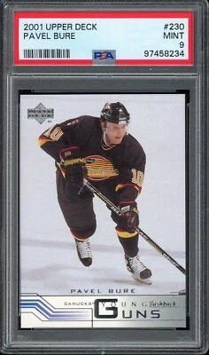 2001-02 UPPER DECK #230 - PAVEL BURE YOUNG GUNS FLASHBACK - PSA 9 POP 10 - Image 1 of 2