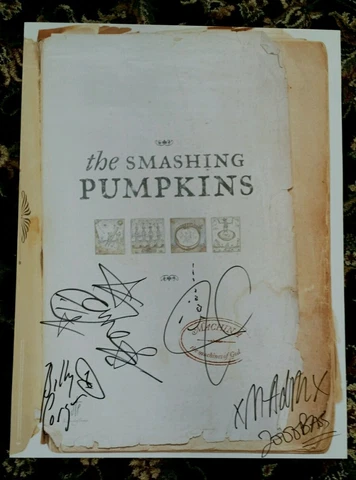 SMASHING PUMPKINS MACHINA CD PROMO AUTOGRAPHED / SIGNED POSTER! ENTIRE BAND 2000 Cover