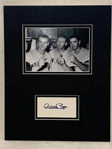 NEW YORK YANKESS CLETE BOYER Signed Autographed Matted Photo w/cut 11"x14" - Picture 1 of 2
