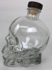 750 ml CRYSTAL HEAD VODKA Glass Skull Empty Bottle With Cork Dan Aykroyd - LOOK