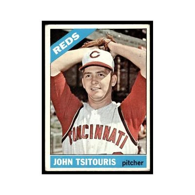 1966 Topps Baseball Card John Tsitouris Reds #12 - Image 1 of 3