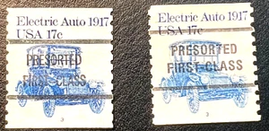 #1906 PNC #3 - 2 stamps with diff. style precancel - Picture 1 of 1