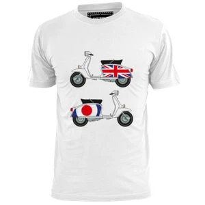 Camiseta Mod para Hombre 2 Scooters Lambretta Vespa Weller Jam Scooter Niño Niña - Imagen 1 de 2