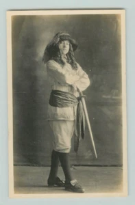 POSTCARD Pirate fancy dress, Studio portrait. RPPC - Picture 1 of 2