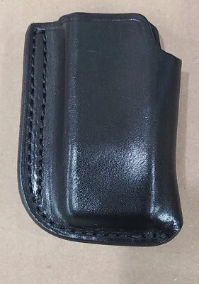 DESANTIS A67 Black Leather Single Magazine Pouch Left hand for P229