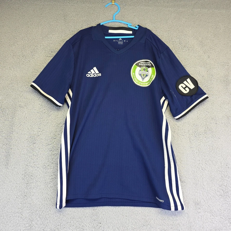 Conjunto de futebol Adidas infantil 8/10 azul #24 shorts jersey Spokane Seattle Sounders - Imagem 1 de 4