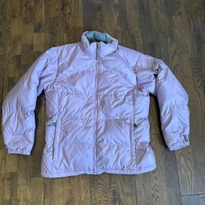 The North Face Girls Down Coat Size XL Lavender Puffer Jacket 600 Fill - Picture 1 of 7