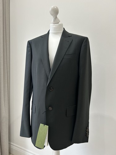 Gucci giacca tuta in lana mohair da uomo. Verde muschio taglia IT 50. * NUOVO & autentico