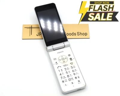 [D] SHARP AQUOS Keitai 2 601SH 602SH WH Flip phone Unlocked SIM Japan - Image 1 of 4