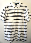 Vintage Polo Ralph Lauren Poloshirt kurzärmlig weiß gestreift Größe Large