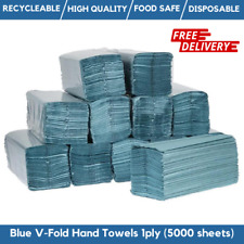 Paper Hand Towels V Fold Premium Quality 5000 Interfold Hand Towels Blue V-Fold