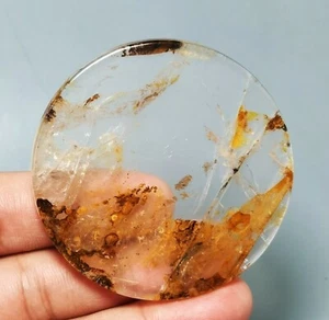 Goldheiler Quarz Kristall poliert Kreis Reiki Stein Heilung - Bild 1 von 8