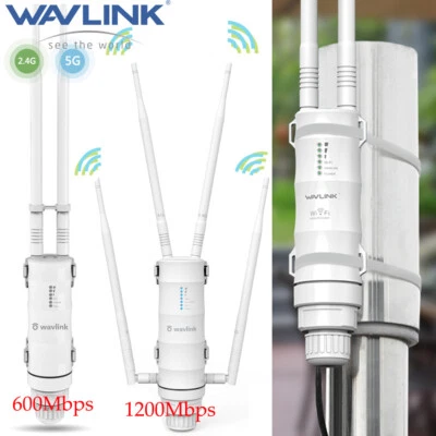 Wavlink Dual Band Router Outdoor WiFi Range Extender Booster POE 1200Mbps/600Mbps - Image 1 of 4