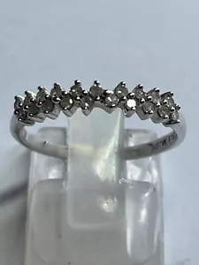 Wunderschöner Bandring 9 Karat Weißgold DIAMANT ETERNITY 0,20 Karat - Bild 1 von 6