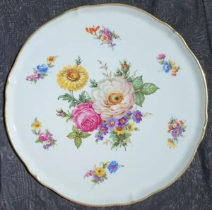 GOUMOT-LABESSE Limoges France Porcelaines 12.5" Round SERVING PLATTER Dresden - Picture 1 of 6